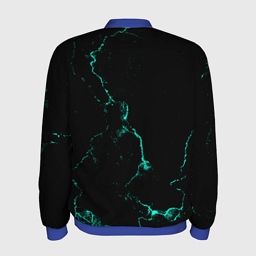 Мужской бомбер Color black turquoise / 3D-Синий – фото 2