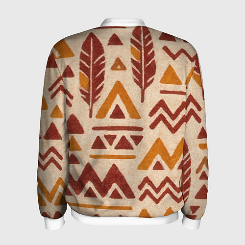 Мужской бомбер Паттерн с индийскими мотивами / 3D-Белый – фото 2