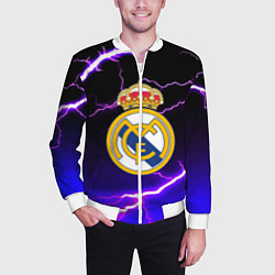 Бомбер мужской Real Madrid storm, цвет: 3D-белый — фото 2