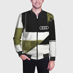Бомбер мужской Ауди логотип, цвет: 3D-черный — фото 2