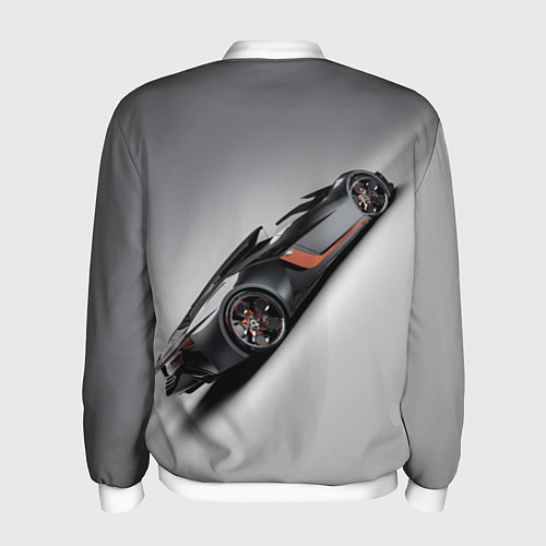 Мужской бомбер Lamborghini - racing car / 3D-Белый – фото 2
