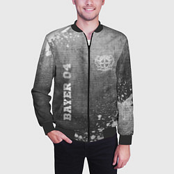 Бомбер мужской Bayer 04 - grey gradient вертикально, цвет: 3D-черный — фото 2