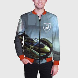 Бомбер мужской Lamborghini - motorsport extreme, цвет: 3D-красный — фото 2