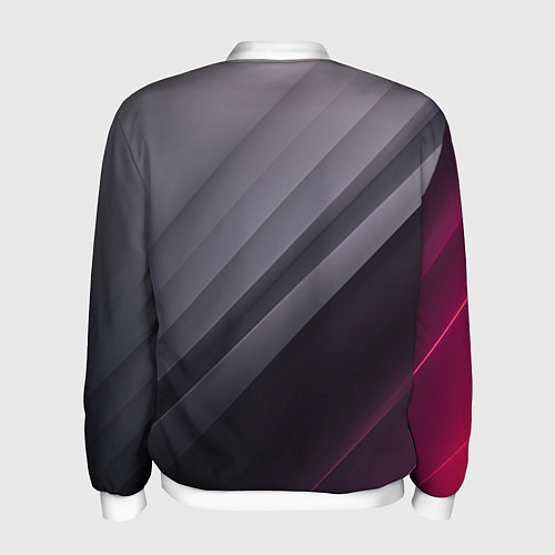 Мужской бомбер Color black grey / 3D-Белый – фото 2