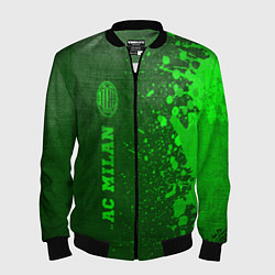 Мужской бомбер AC Milan - green gradient по-вертикали