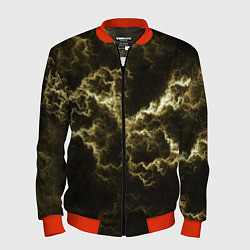 Бомбер мужской Lightning yellow, цвет: 3D-красный