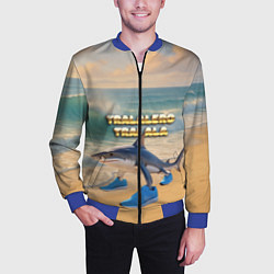 Бомбер мужской Tralalero Tralala, цвет: 3D-синий — фото 2