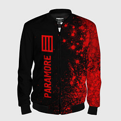 Бомбер мужской Paramore - red gradient по-вертикали, цвет: 3D-черный