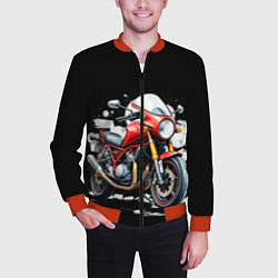 Бомбер мужской Red Moto, цвет: 3D-красный — фото 2