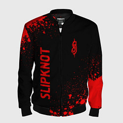 Бомбер мужской Slipknot - red gradient вертикально, цвет: 3D-черный