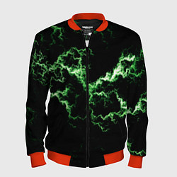 Бомбер мужской Lightning green glow, цвет: 3D-красный