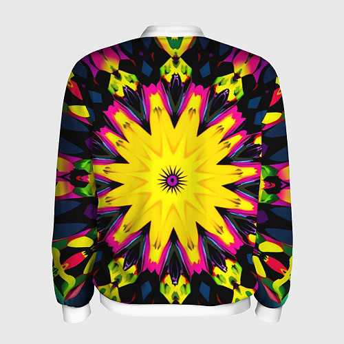 Мужской бомбер Звездный калейдоскоп / 3D-Белый – фото 2