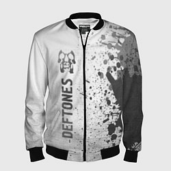 Бомбер мужской Deftones - white gradient по-вертикали, цвет: 3D-черный
