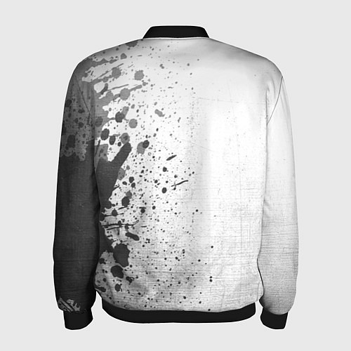 Мужской бомбер Deftones - white gradient по-вертикали / 3D-Черный – фото 2