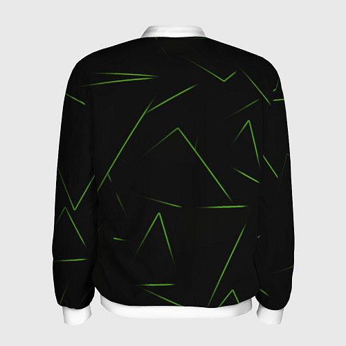 Мужской бомбер Color green line / 3D-Белый – фото 2
