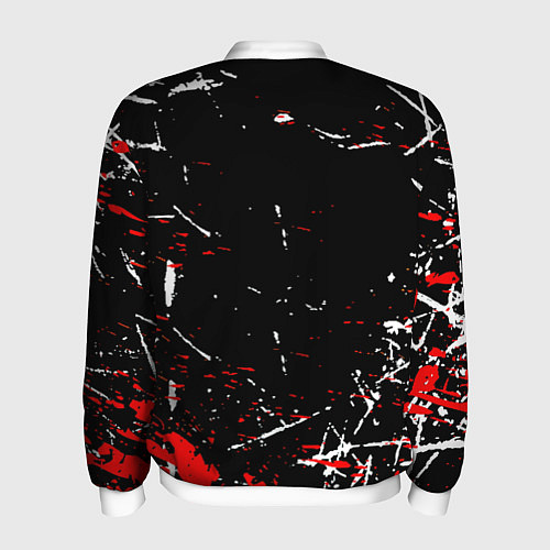 Мужской бомбер Арсенал штрихи красок / 3D-Белый – фото 2