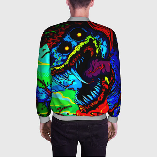 Мужской бомбер Rust hyperbeast / 3D-Меланж – фото 4