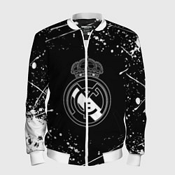 Бомбер мужской Real Madrid белые краски, цвет: 3D-белый