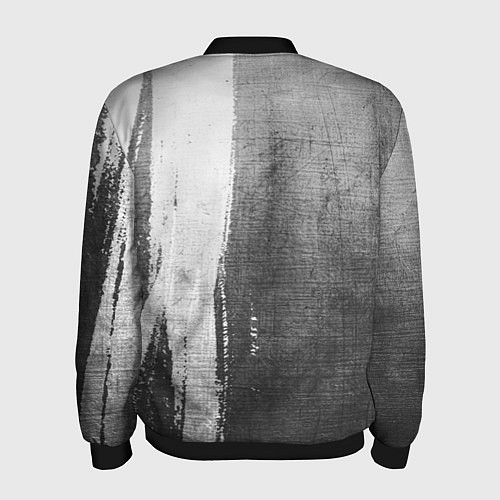 Мужской бомбер Leeds United - grey gradient по-вертикали / 3D-Черный – фото 2