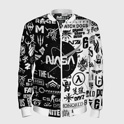 Мужской бомбер Nasa логотипы игр