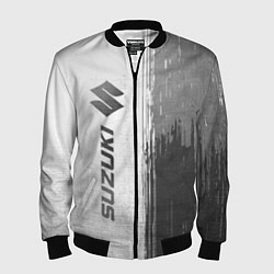 Мужской бомбер Suzuki - white gradient по-вертикали