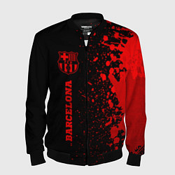 Мужской бомбер Barcelona - red gradient по-вертикали