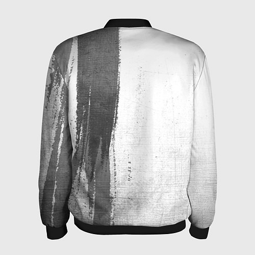 Мужской бомбер Lyon - white gradient по-вертикали / 3D-Черный – фото 2