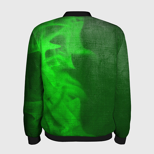 Мужской бомбер Hitman - green gradient по-вертикали / 3D-Черный – фото 2