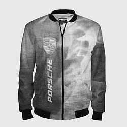 Мужской бомбер Porsche - grey gradient по-вертикали