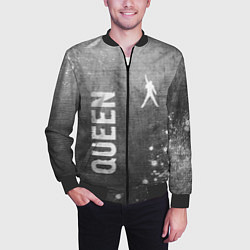 Бомбер мужской Queen - grey gradient вертикально, цвет: 3D-черный — фото 2