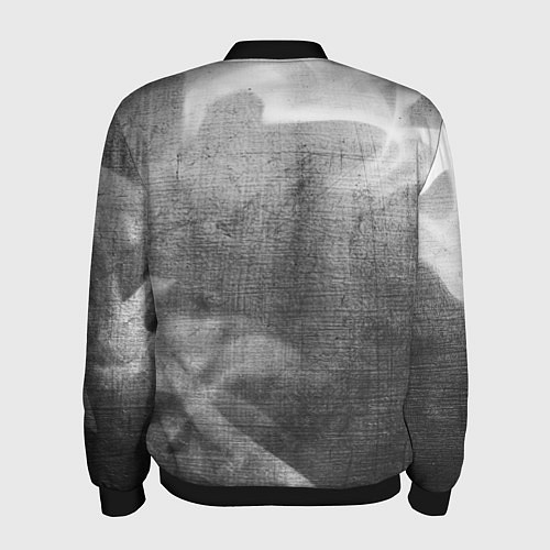 Мужской бомбер Great Wall - grey gradient вертикально / 3D-Черный – фото 2