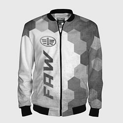 Бомбер мужской FAW - white gradient по-вертикали, цвет: 3D-черный