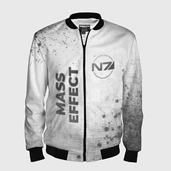 Бомбер мужской Mass Effect - white gradient вертикально, цвет: 3D-черный