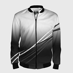 Бомбер мужской Градиент с полосами из белого в тёмный, цвет: 3D-черный