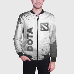 Бомбер мужской Dota - white gradient вертикально, цвет: 3D-черный — фото 2