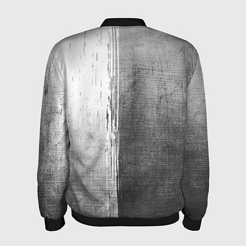 Мужской бомбер AC DC - grey gradient по-вертикали / 3D-Черный – фото 2