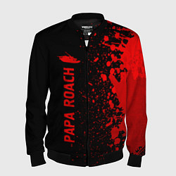 Бомбер мужской Papa Roach - red gradient по-вертикали, цвет: 3D-черный