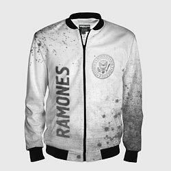 Мужской бомбер Ramones - white gradient вертикально