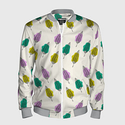 Мужской бомбер Листья на пятнах