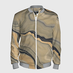 Мужской бомбер Песочный мрамор