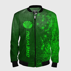 Мужской бомбер Daewoo - green gradient по-вертикали