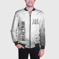 Бомбер мужской Maneskin - white gradient вертикально, цвет: 3D-черный — фото 2
