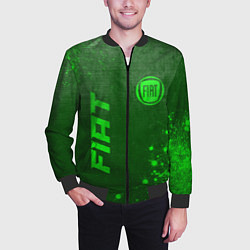 Бомбер мужской Fiat - green gradient вертикально, цвет: 3D-черный — фото 2