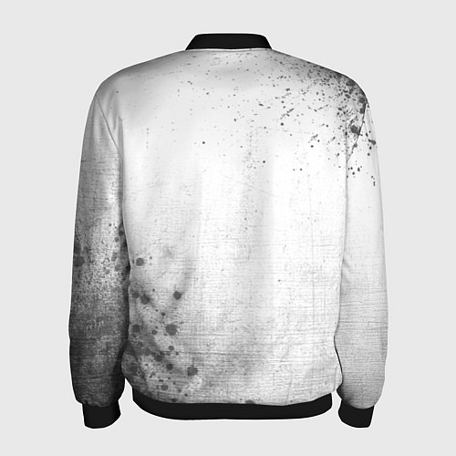 Мужской бомбер Subaru - white gradient вертикально / 3D-Черный – фото 2