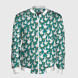 Мужской бомбер Злой гусь узор