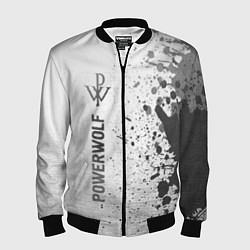 Бомбер мужской Powerwolf - white gradient по-вертикали, цвет: 3D-черный
