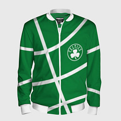 Бомбер мужской Boston Celtics green, цвет: 3D-белый
