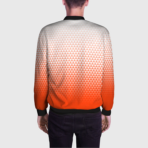 Мужской бомбер Анахайм Дакс - оранжевая геометрия / 3D-Черный – фото 4