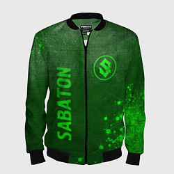 Бомбер мужской Sabaton - green gradient вертикально, цвет: 3D-черный