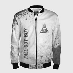 Бомбер мужской Fall Out Boy - white gradient вертикально, цвет: 3D-черный